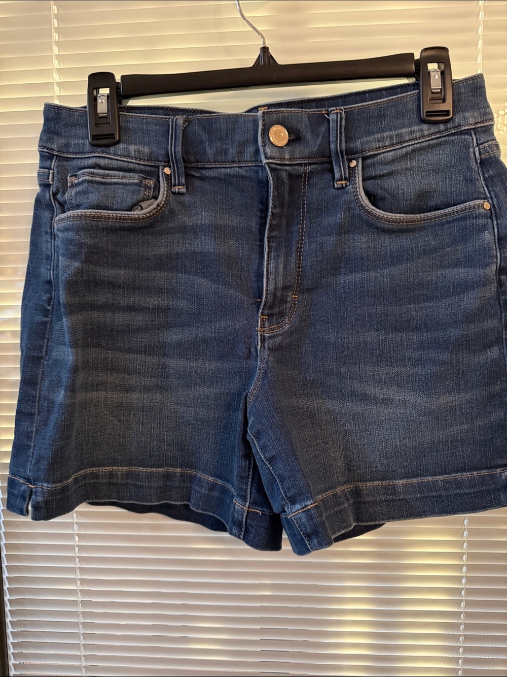 White House Black Market Dark Blue Denim Shorties